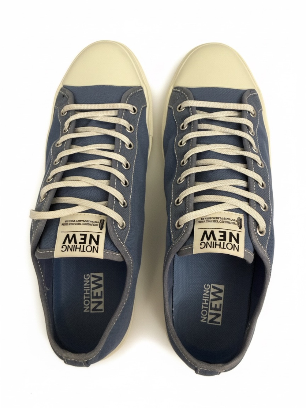 Nothing New Men’s Classic Low-Top Canvas Sneakers in Blue. Size 11 - Picture 2 of 9